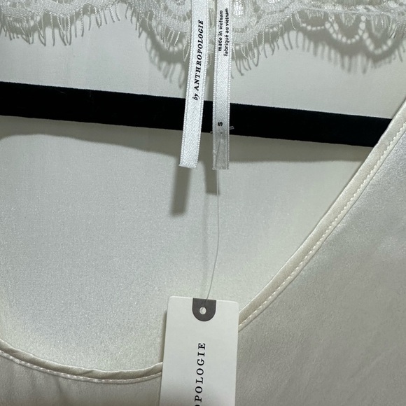 Anthropologie 100% Silk Blouse in Ivory size Small NWT - Picture 7 of 7